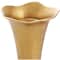 Gold Metal Tapered Tulip Style Candle Holder Set